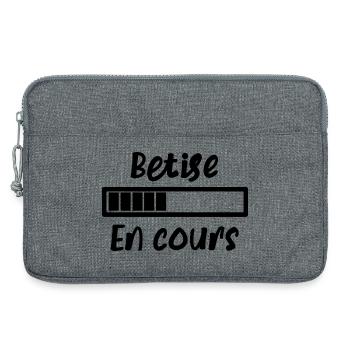 Bêtise en cours - Sacoche pour ordinateur portable 13 pouces - gris chiné - Devant