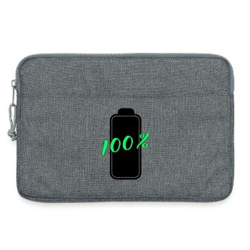 Batterie hat 100% volle Energie - Laptoptasche 13" - Grau meliert - Vorne
