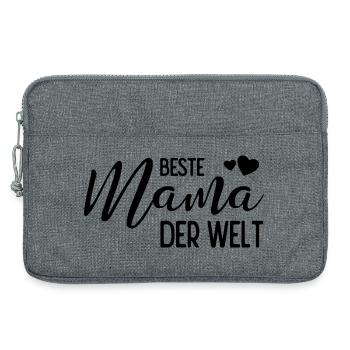 Beste Mama der Welt - Laptoptasche 13" - Grau meliert - Vorne
