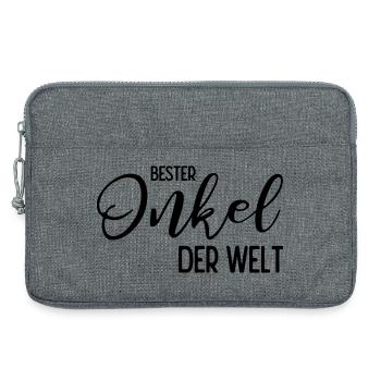 Bester Onkel der Welt - Laptoptasche 13" - Grau meliert - Vorne