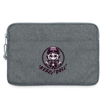 Rebellische Puppe - Laptoptasche 13" - Grau meliert - Vorne