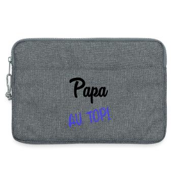 PAPA. VATERTAG. FROHER VATERTAG. ALLES GUTE ZUM GEBURTSTAG. - Laptoptasche 13" - Grau meliert - Vorne