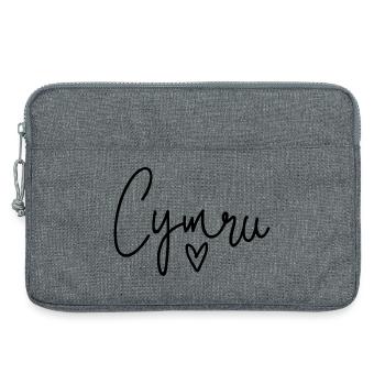 Cymru Calon Wales Herz - Laptoptasche 13" - Grau meliert - Vorne