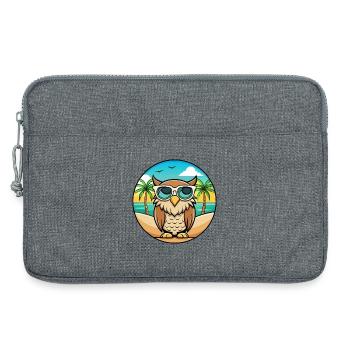 Eule Lustige Cartoon Sommer Strand Sonnenbrille Aufkleber - Laptoptasche 13" - Grau meliert - Vorne