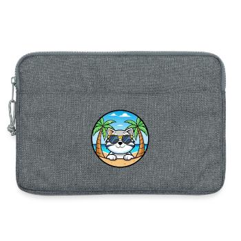 Schneeschuh Katze Rasse Cartoon Sonnenbrille Strand - Laptoptasche 13" - Grau meliert - Vorne