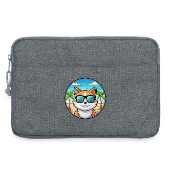 Verdünnte Kattunkatzenrasse Cartoon Sonnenbrille Strand - Laptoptasche 13" - Grau meliert - Vorne