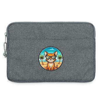 Lunettes de soleil Abyssinian Shorthair Cat Breed Cartoon - Sacoche pour ordinateur portable 13 pouces - gris chiné - Devant