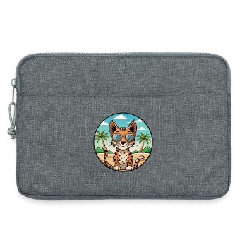 Savannah Katzenrasse Cartoon Sonnenbrille Strand - Laptoptasche 13" - Grau meliert - Vorne