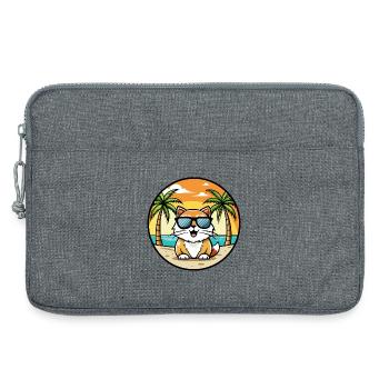 Persian Cat Breed Cartoon Sunglasses Beach - Laptop bag 13" - heather grey - Front