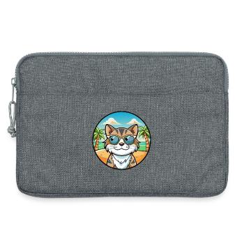 Verdünnte Kattunkatzenrasse Cartoon Sonnenbrille Strand - Laptoptasche 13" - Grau meliert - Vorne