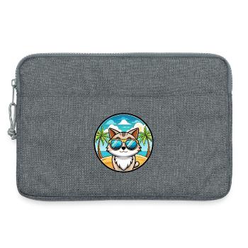 Birma Katzenrasse Cartoon Sonnenbrille Strand - Laptoptasche 13" - Grau meliert - Vorne