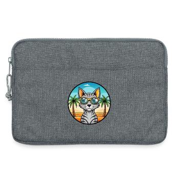 Arabische ägyptische Mau-Katzenrasse Cartoon-Sonnenbrille - Laptoptasche 13" - Grau meliert - Vorne