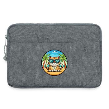 Amerikanische Polydactyl Katzenrasse Cartoon Sonnenbrille - Laptoptasche 13" - Grau meliert - Vorne