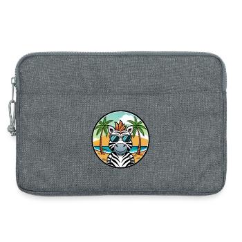 Zebra Lustige Cartoon Sommer Strand Sonnenbrille Cool - Laptoptasche 13" - Grau meliert - Vorne