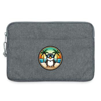 Pinguin Lustige Cartoon Sommer Strand Sonnenbrille Cool - Laptoptasche 13" - Grau meliert - Vorne