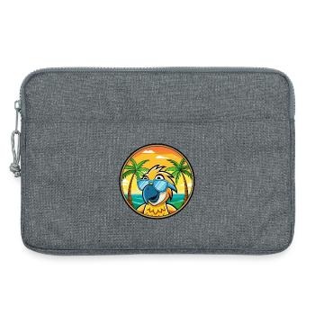 Papagei Lustige Cartoon Sommer Strand Sonnenbrille Cool - Laptoptasche 13" - Grau meliert - Vorne