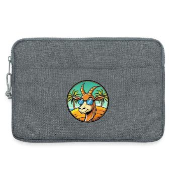 Lunettes de soleil de plage d’été de dessin animé drôle d’antilope - Sacoche pour ordinateur portable 13 pouces - gris chiné - Devant