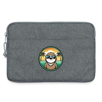 Faultier Lustige Cartoon Sommer Strand Sonnenbrille Cool - Laptoptasche 13" - Grau meliert - Vorne
