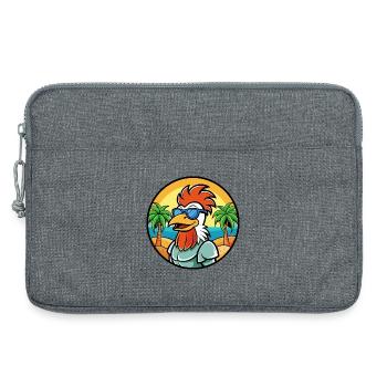 Hahn Lustige Cartoon Sommer Strand Sonnenbrille Cool - Laptoptasche 13" - Grau meliert - Vorne
