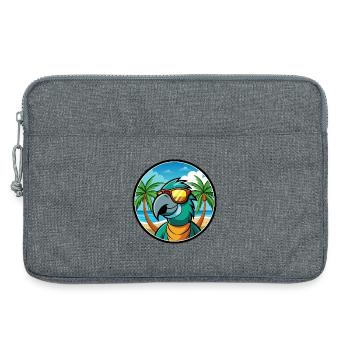 Papagei Lustige Cartoon Sommer Strand Sonnenbrille Cool - Laptoptasche 13" - Grau meliert - Vorne