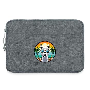 Lama Lustige Cartoon Sommer Strand Sonnenbrille Cool - Laptoptasche 13" - Grau meliert - Vorne