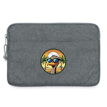 Emu Funny Cartoon Lunettes de soleil de plage d’été Autocollant - Sacoche pour ordinateur portable 13 pouces - gris chiné - Devant