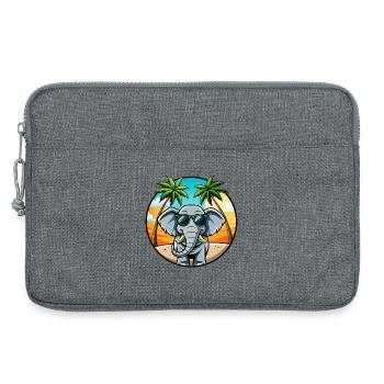 Elefant Lustige Cartoon Sommer Strand Sonnenbrille - Laptoptasche 13" - Grau meliert - Vorne