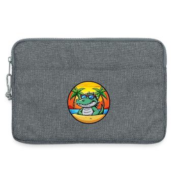 Krokodil Lustige Cartoon Sommer Strand Sonnenbrille - Laptoptasche 13" - Grau meliert - Vorne