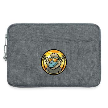 Pavian Lustige Cartoon Sommer Strand Sonnenbrille Cool - Laptoptasche 13" - Grau meliert - Vorne