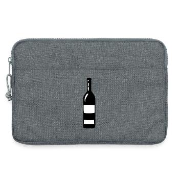 Bouteille de vin, vin blanc, cadeau de vin rouge. - Sacoche pour ordinateur portable 13 pouces - gris chiné - Devant