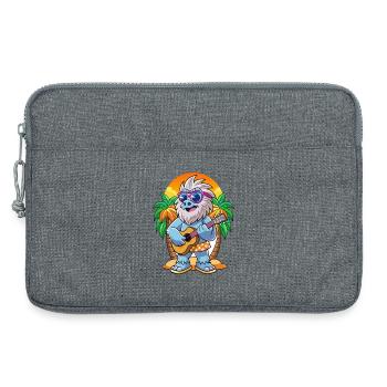 Lustige Yeti Cartoon Sommer Strand Sonnenbrille Gitarre - Laptoptasche 13" - Grau meliert - Vorne