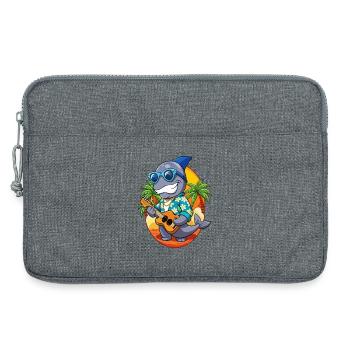 Lustige Robbe Sommer Strand Sonnenbrille Hawaiianisch - Laptoptasche 13" - Grau meliert - Vorne