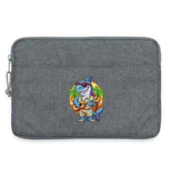 Lustige Hai Sommer Strand Sonnenbrille Hawaiianisch - Laptoptasche 13" - Grau meliert - Vorne