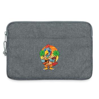 Lustige Papagei Sommer Strand Sonnenbrille Hawaiianisch - Laptoptasche 13" - Grau meliert - Vorne