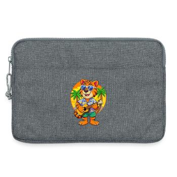 Lunettes de soleil de plage d’été Funny Tiger Hawaiian - Sacoche pour ordinateur portable 13 pouces - gris chiné - Devant