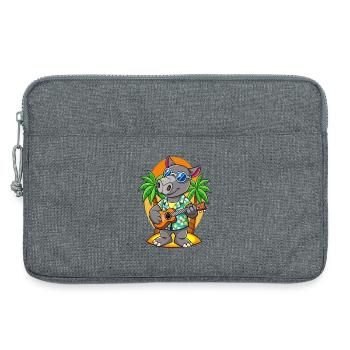 Lustige Tapir Sommer Strand Sonnenbrille Hawaiianisch - Laptoptasche 13" - Grau meliert - Vorne
