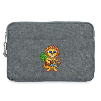 Lunettes de soleil de plage d’été Funny Lion Hawaiian - Sacoche pour ordinateur portable 13 pouces - gris chiné - Devant