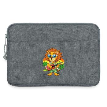 Lunettes de soleil de plage d’été Funny Lion Hawaiian - Sacoche pour ordinateur portable 13 pouces - gris chiné - Devant