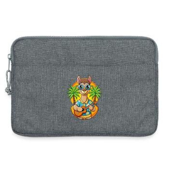 Lunettes de soleil de plage d’été de lama drôle hawaïen - Sacoche pour ordinateur portable 13 pouces - gris chiné - Devant
