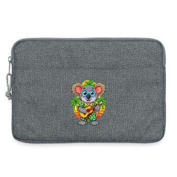 Lustige Koala Sommer Strand Sonnenbrille Hawaiianisch - Laptoptasche 13" - Grau meliert - Vorne