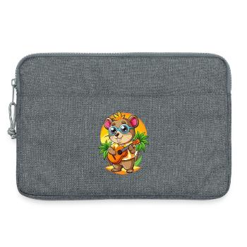 Lustige Hamster Cartoon Sommer Strand Sonnenbrille - Laptoptasche 13" - Grau meliert - Vorne