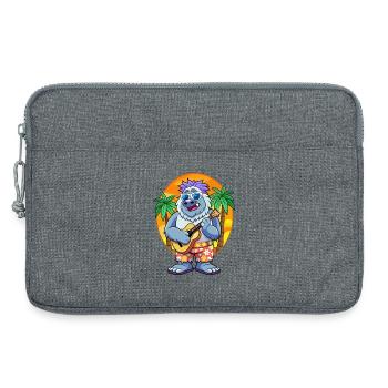 Lustige Yeti Cartoon Sommer Strand Sonnenbrille Gitarre - Laptoptasche 13" - Grau meliert - Vorne