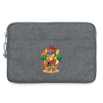 Lunettes de soleil de plage d’été de dessin animé de dragon drôle - Sacoche pour ordinateur portable 13 pouces - gris chiné - Devant