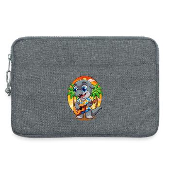 Lustige Delphin Cartoon Sommer Strand Sonnenbrille - Laptoptasche 13" - Grau meliert - Vorne