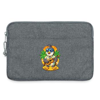Lustige Pinguin Cartoon Sommer Strand Sonnenbrille - Laptoptasche 13" - Grau meliert - Vorne