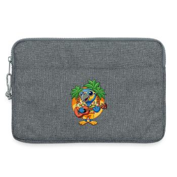 Lustige Papageien-Cartoon-Sommer-Strand-Sonnenbrille - Laptoptasche 13" - Grau meliert - Vorne