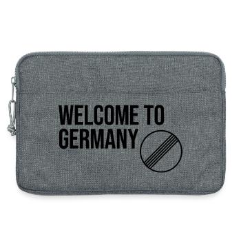 WELCOME TO GERMANY by Unbegrenzt Apparel - Laptoptasche 13" - Grau meliert - Vorne