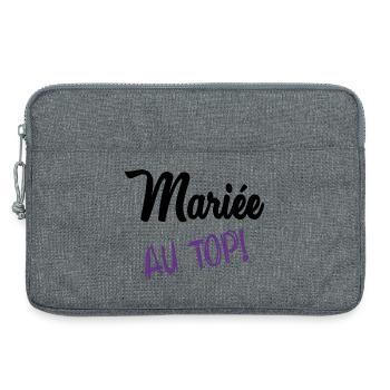 FUTURE MARIEE. EVJF. MARIEE - Sacoche pour ordinateur portable 13 pouces - gris chiné - Devant