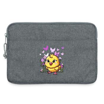 poussin Pâques enfant enfants - Sacoche pour ordinateur portable 13 pouces - gris chiné - Devant