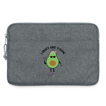 Sassy Avocado with Bandana - Laptop bag 13" - heather grey - Front